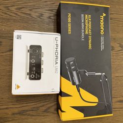 Behringer U-phoria Umc22 Audio Interface, Maono Pd100 Dynamic Xlr Microphone