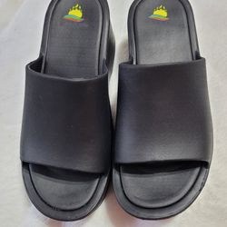 Women's Platform Sandals Soft Comfy Summer Wedge Slides Outdoor  Sz 9(40)