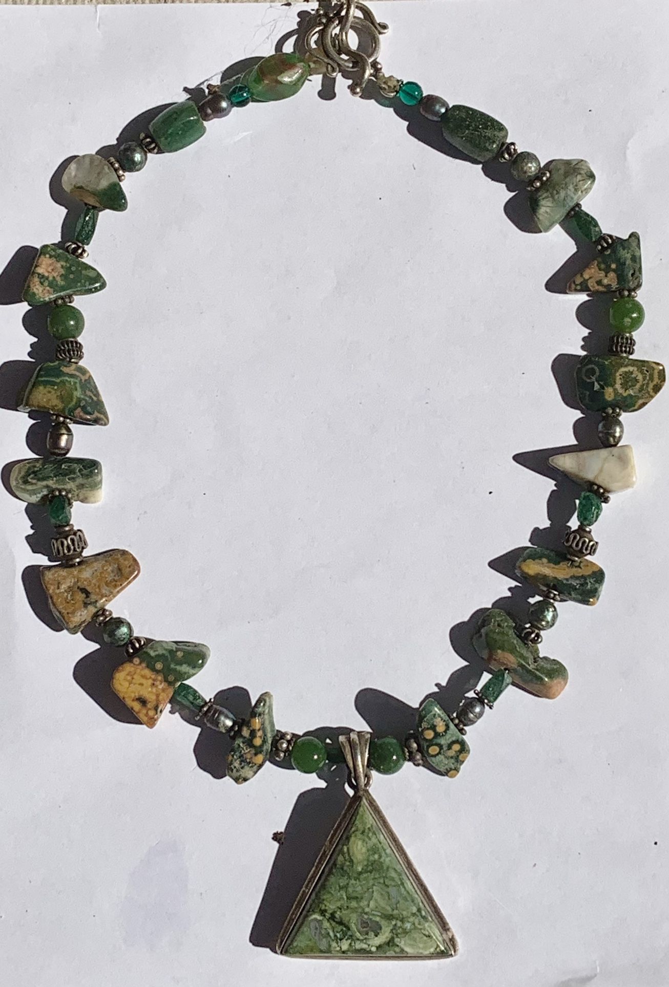 Vintage Green Jasper Choker