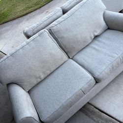 2 Piece Big Comfy Gray Couch 