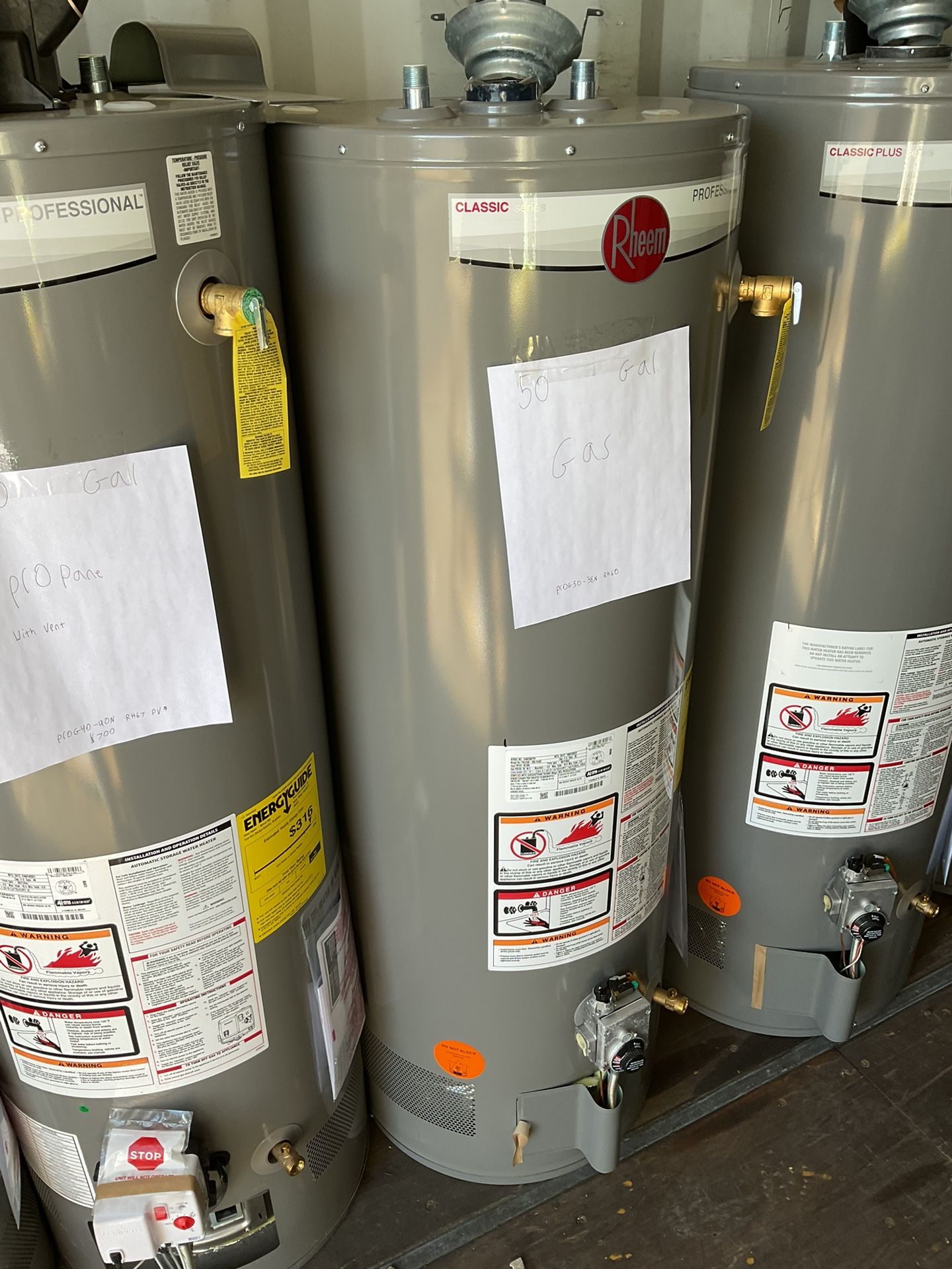 50 GAS Hot Water Heater Rheem PROG50 38N RH60