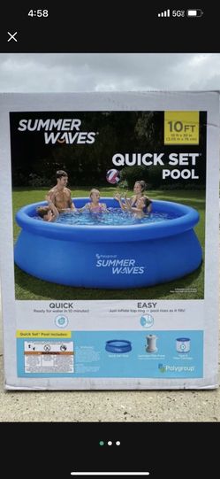 Summer waves 10 Ft Quick Set Pool!!