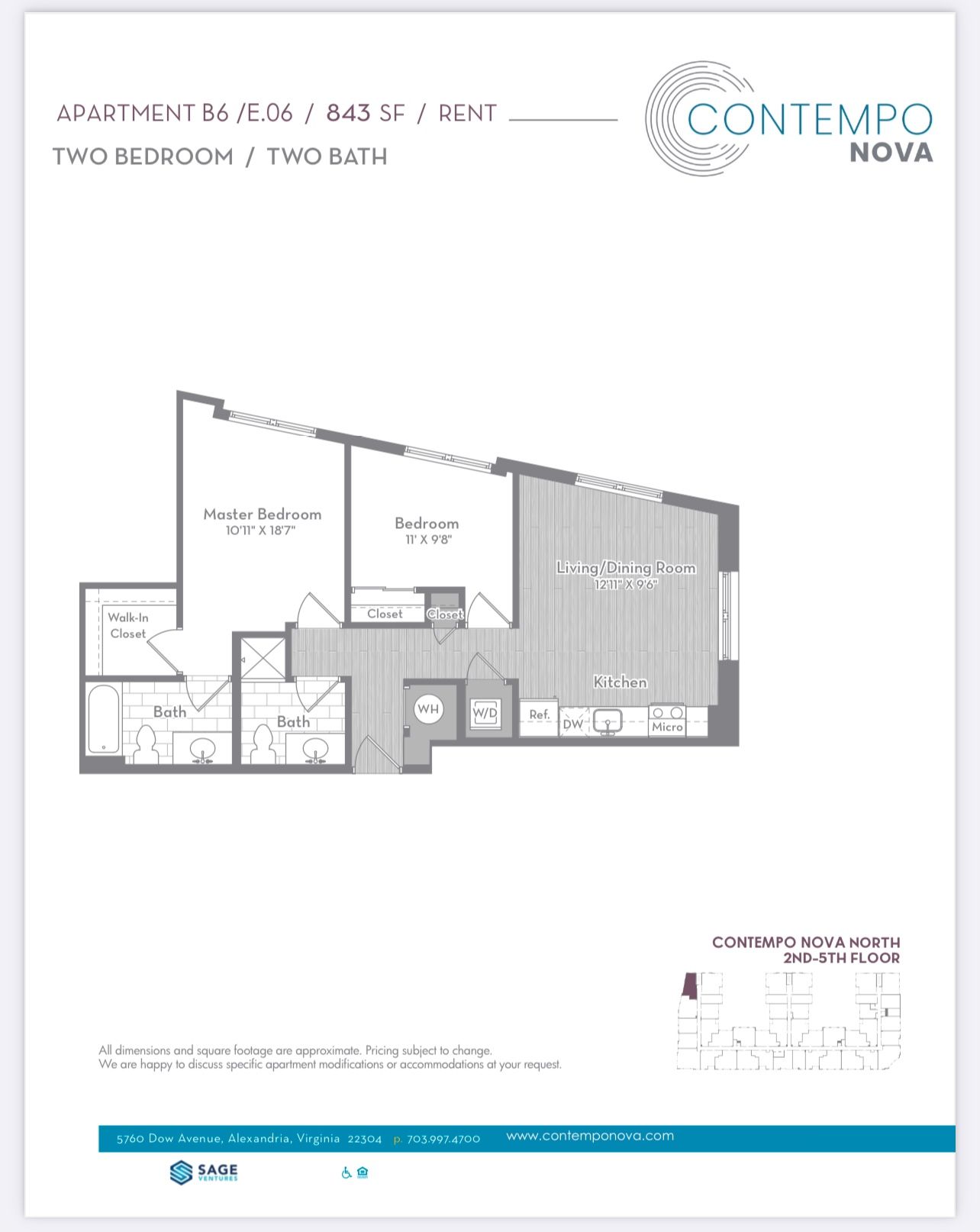2BR/2BA Apartment in Landmark Alexandria VA