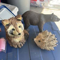 Three camping decorations