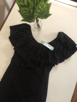 Black off shoulder dress