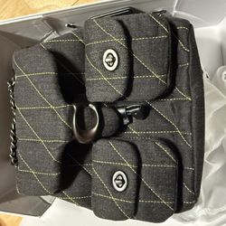 Black denim Coach bag