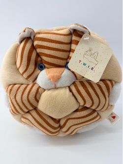 Vintage 1998 T.W.I.E. round cat plush pillow