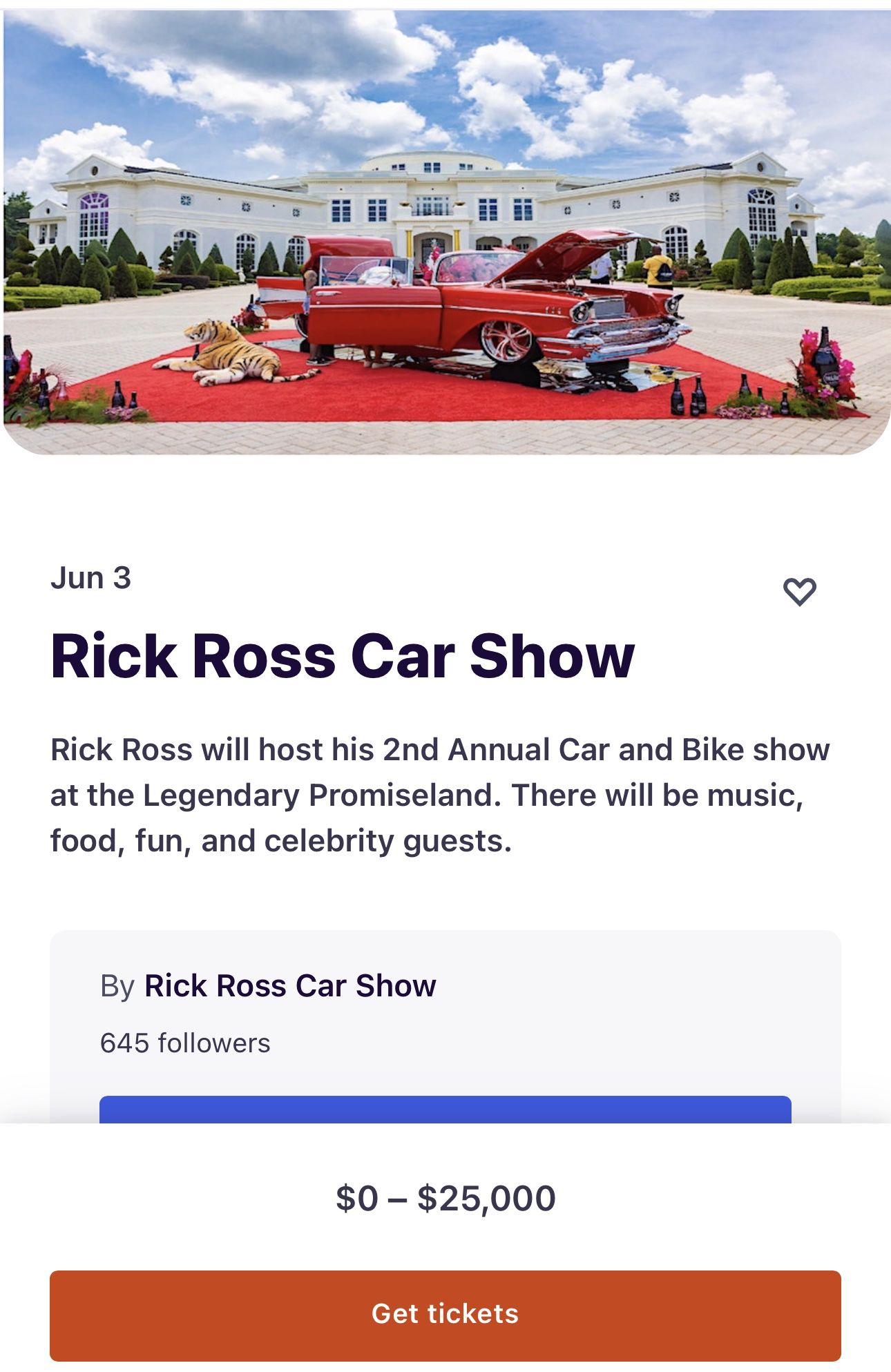 Rick Ross Car Show Tickets