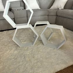 3 Hexagon Shelves