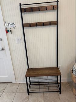 Hall Tree for coats/shoes and hats.
