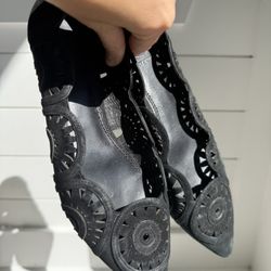 Tory Burch Black Flats