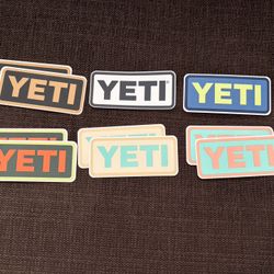 10 Yeti Stickers 