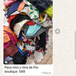 Paca De Ropa Boutique De Nino I Niña  Seminueva