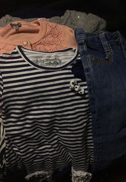 Size 4/5 girls top, dress, cardigan, and jeans