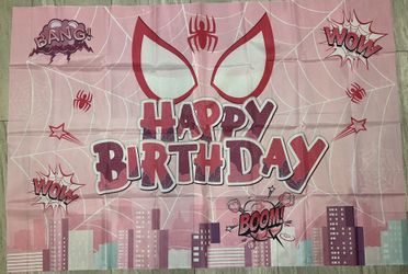 Pink spider web Birthday Decorations 