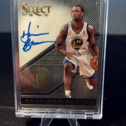 Harrison Barnes On Card Autographed 