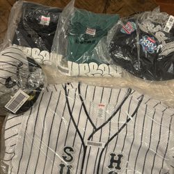 Supreme SS 25’ Week 12 Home run Baseball Jersey, Short Sleeve Tee, Crusher, Logo New Era Cap