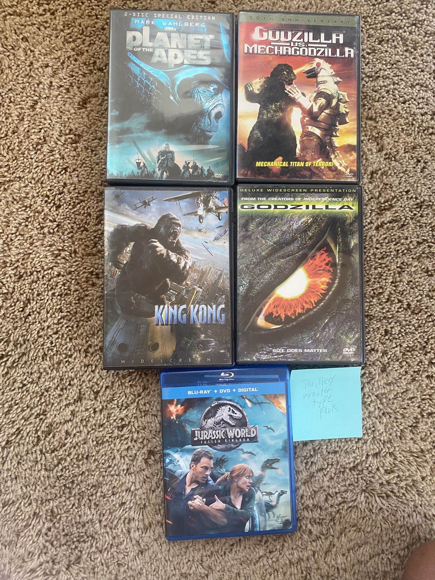 5 pack BEAST PACK movies about beasts for dvd