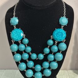 Bib Style Beaded Necklace 