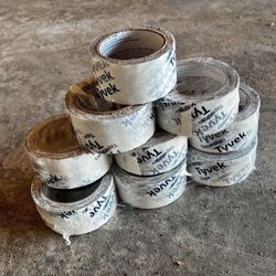 DuPont Tyvek 1.88 in. W X 164 ft. L House-Wrap Tape. Each roll $8. Total 18 rolls
