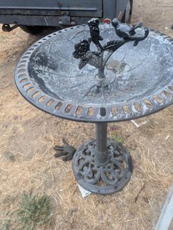 cast iron bird bath