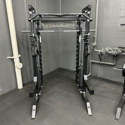 PRO SERIES Ultimate Half Rack Functional Trainer w/Smith Machine Bar | 400lb Stack | Gym Equipment | Fitness | Commercial | Squat Rack 