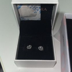Pandora Elevated Heart Earring’s And Sparking Snowflake Necklace