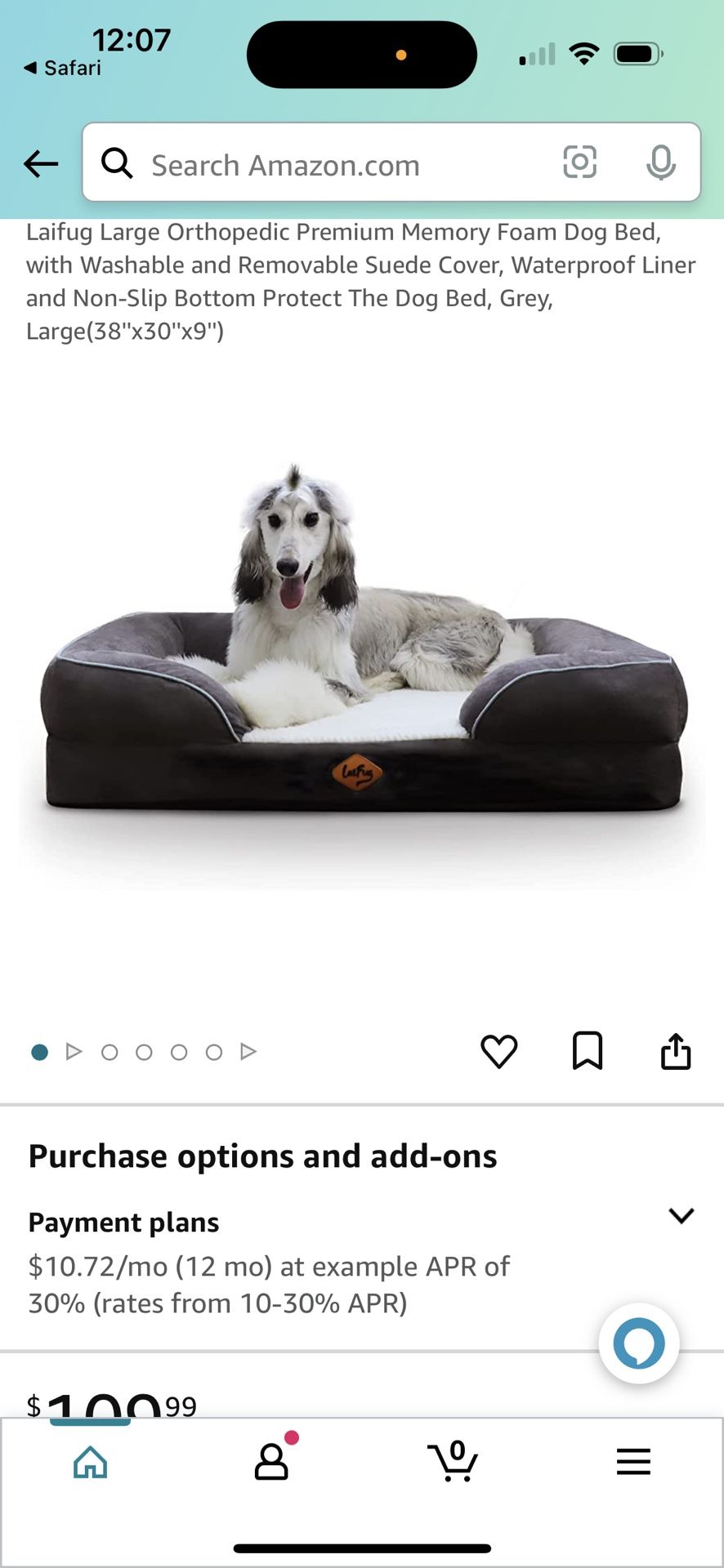 Large Memory Foam Dog Bed