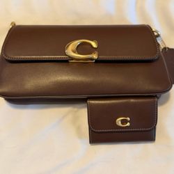 Coach Brown Jet Bag + Wallet 🤎