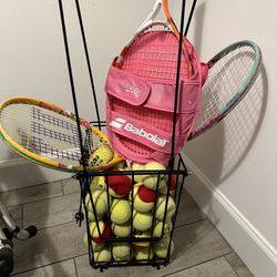 Set Tennis 3 tennis racket with basket balls 
