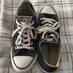 Converse Chuck Taylor Low Top Sneakers BLACK WOMENS 7
