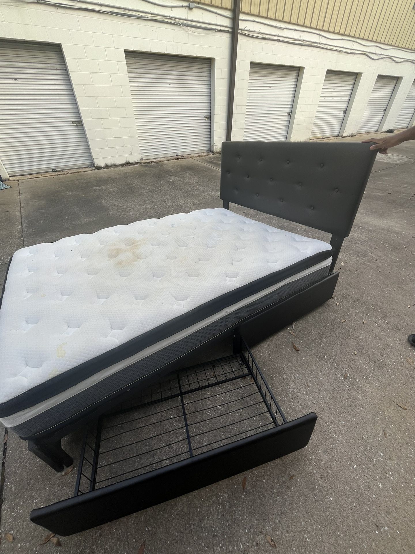 Full Sized Bed Frame + mattress