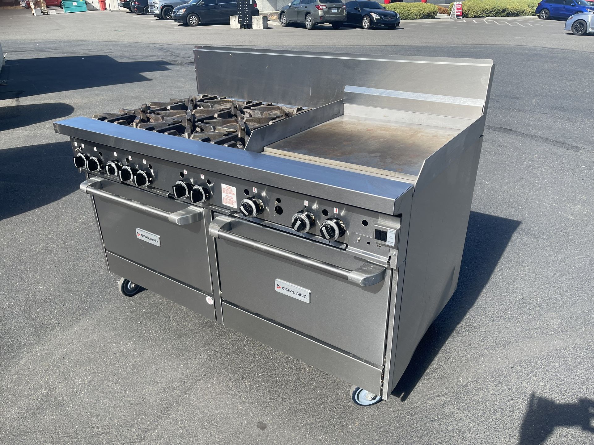 Garland G60-6G24CC Natural Gas 6 Burner 60" Range with 24" Griddle and 2 Convection Ovens
