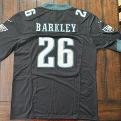 Saquon Barkley brand new Eagles vapor max fully stitch jersey
