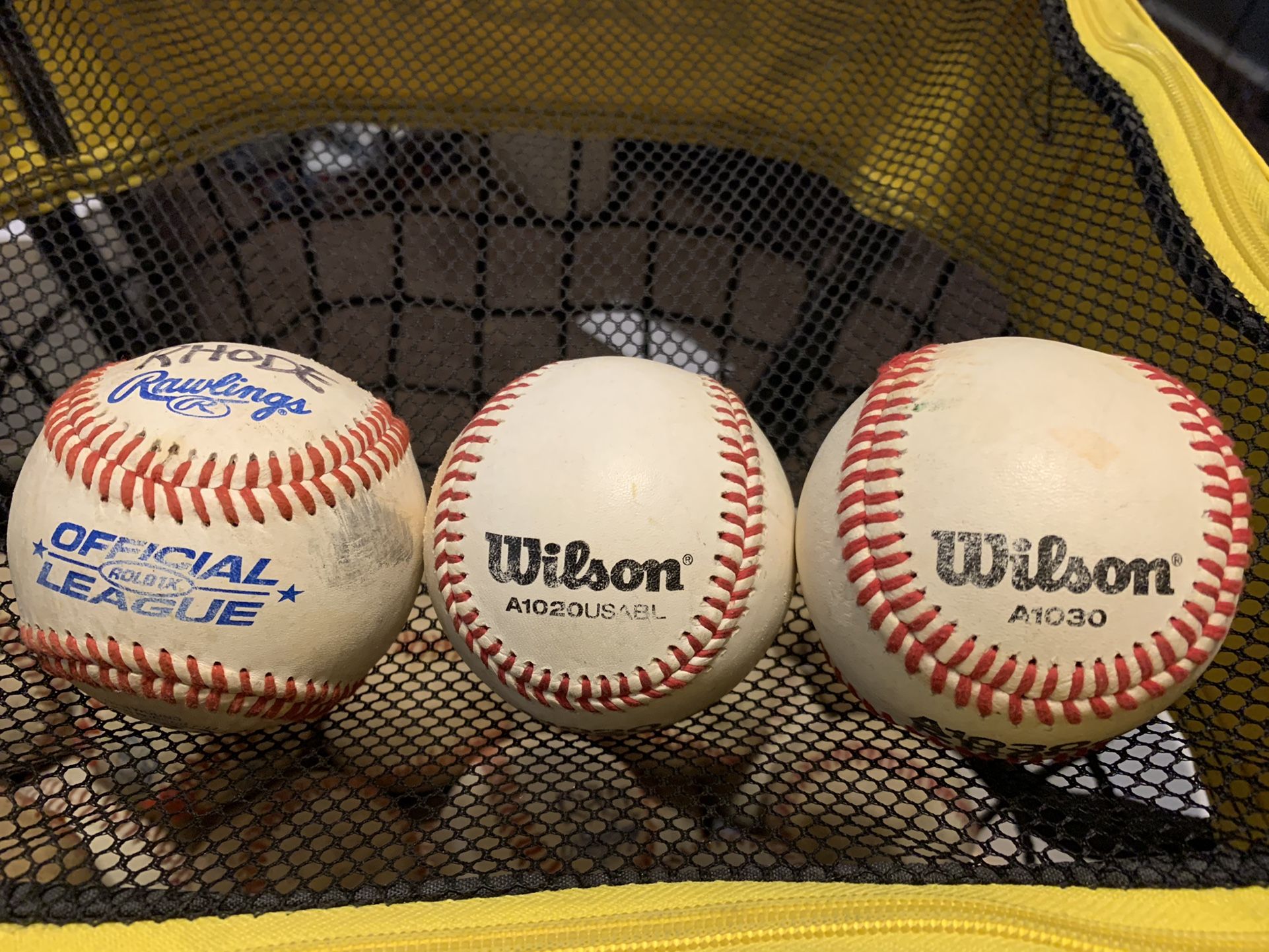 Leather Baseballs Wilson And Rawlings 