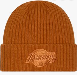 LA Lakers Ribbed Knit Beanie