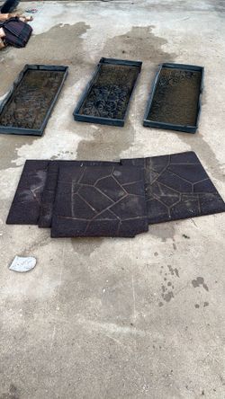 Rubber paver/stepping stone mats