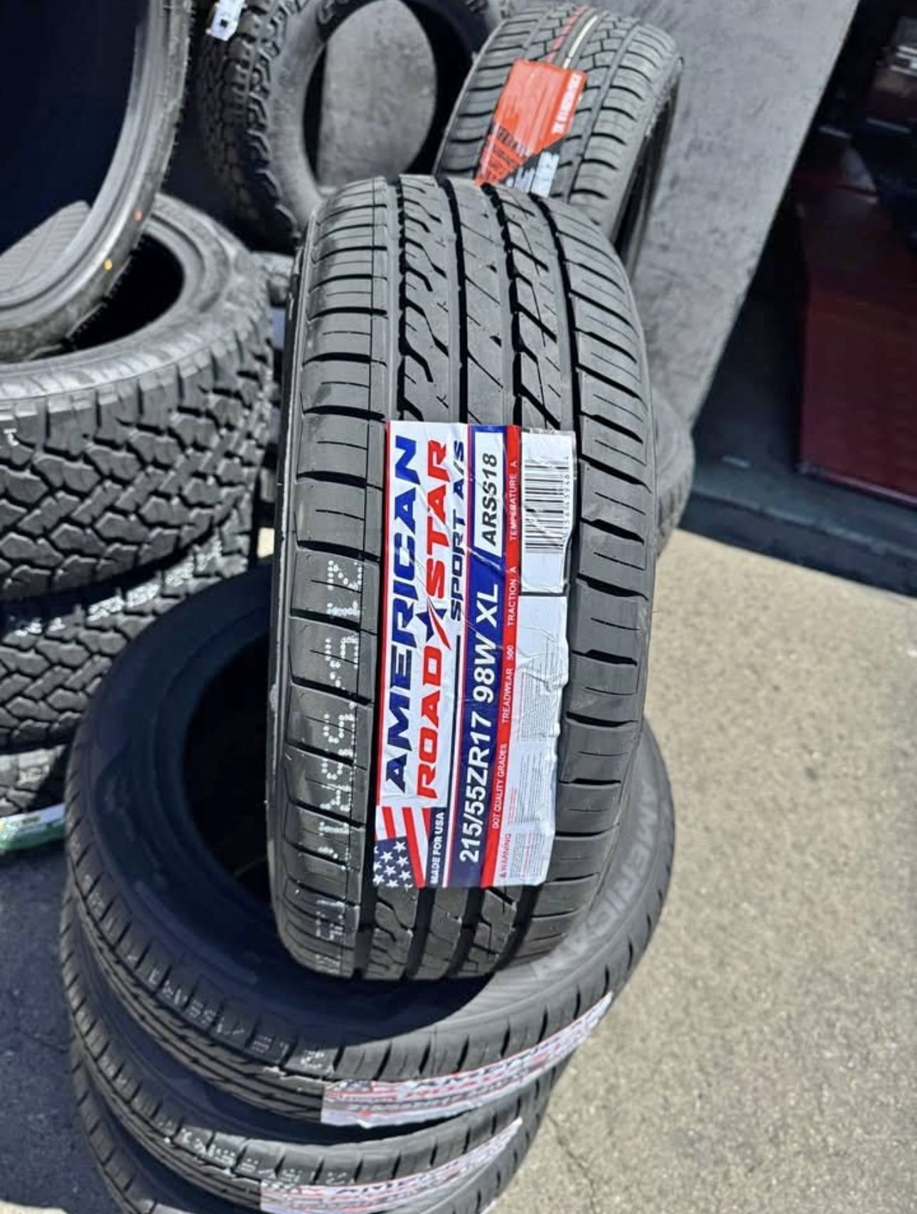 215/55R17 American Roadstar 4 new tires Free Mount Balance installed 215/55/17 Ilantas