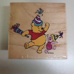 Rubber Stamp Disney Pooh Party 997-F05 By All Night Media  Birthday 