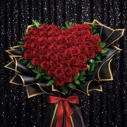 Premium Rose Heart Bouquet 