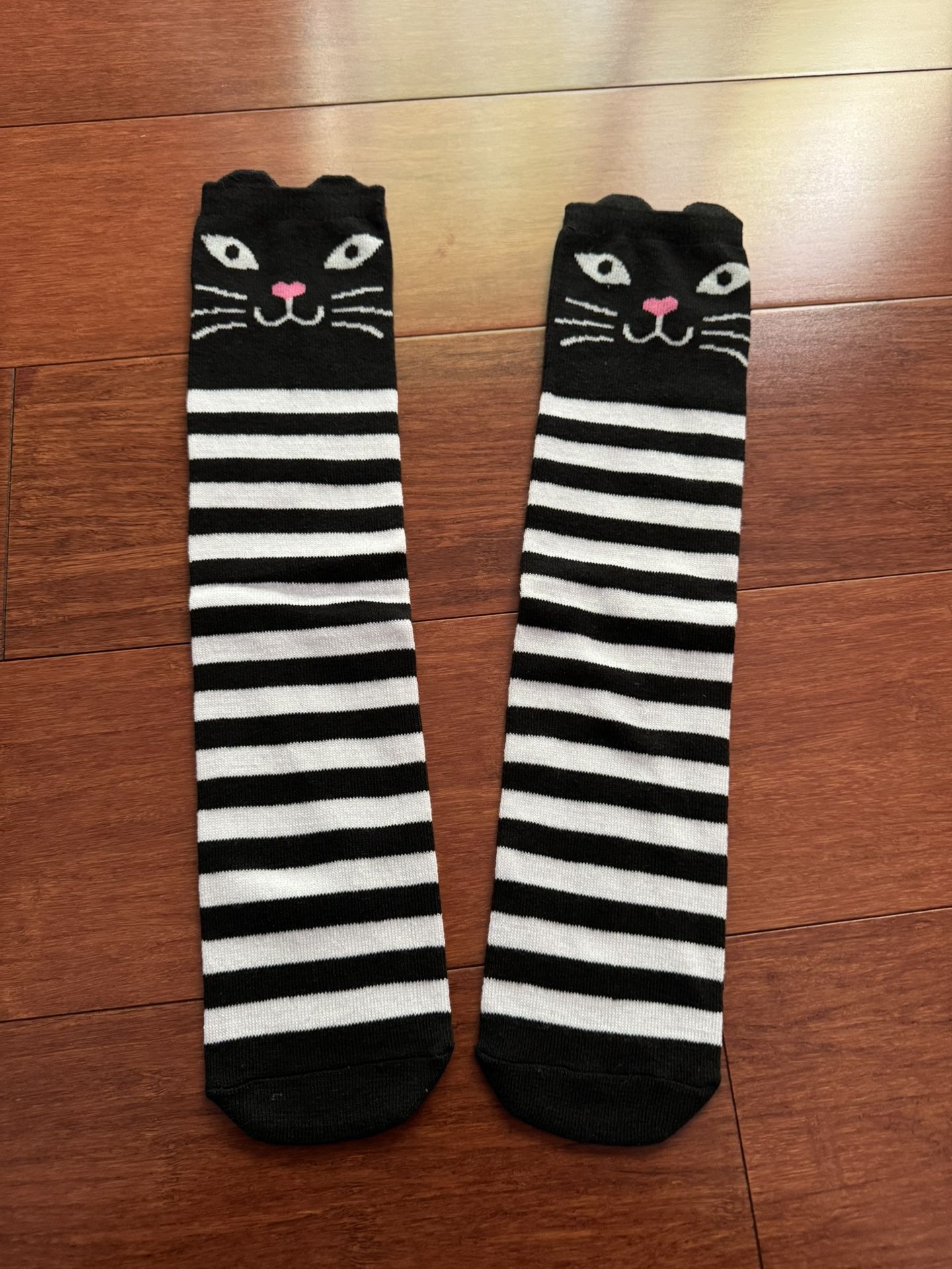 Girls Cat Long Halloween Socks