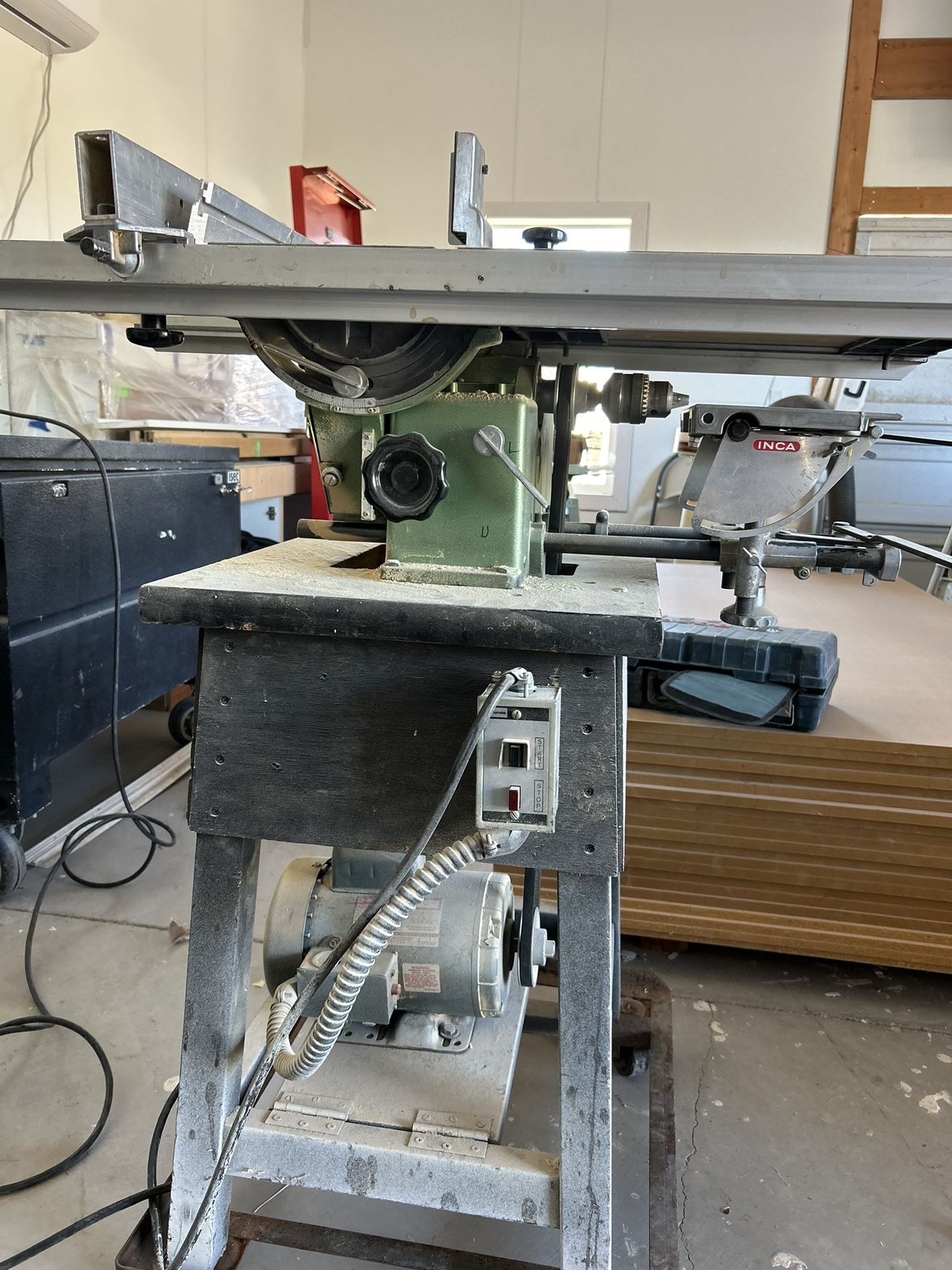 Inca 259 table saw with Mortis attachment