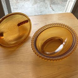 Antique Amber Dish