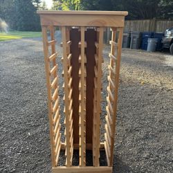 World Market Pine Wood 44 Bottle Wine Rack