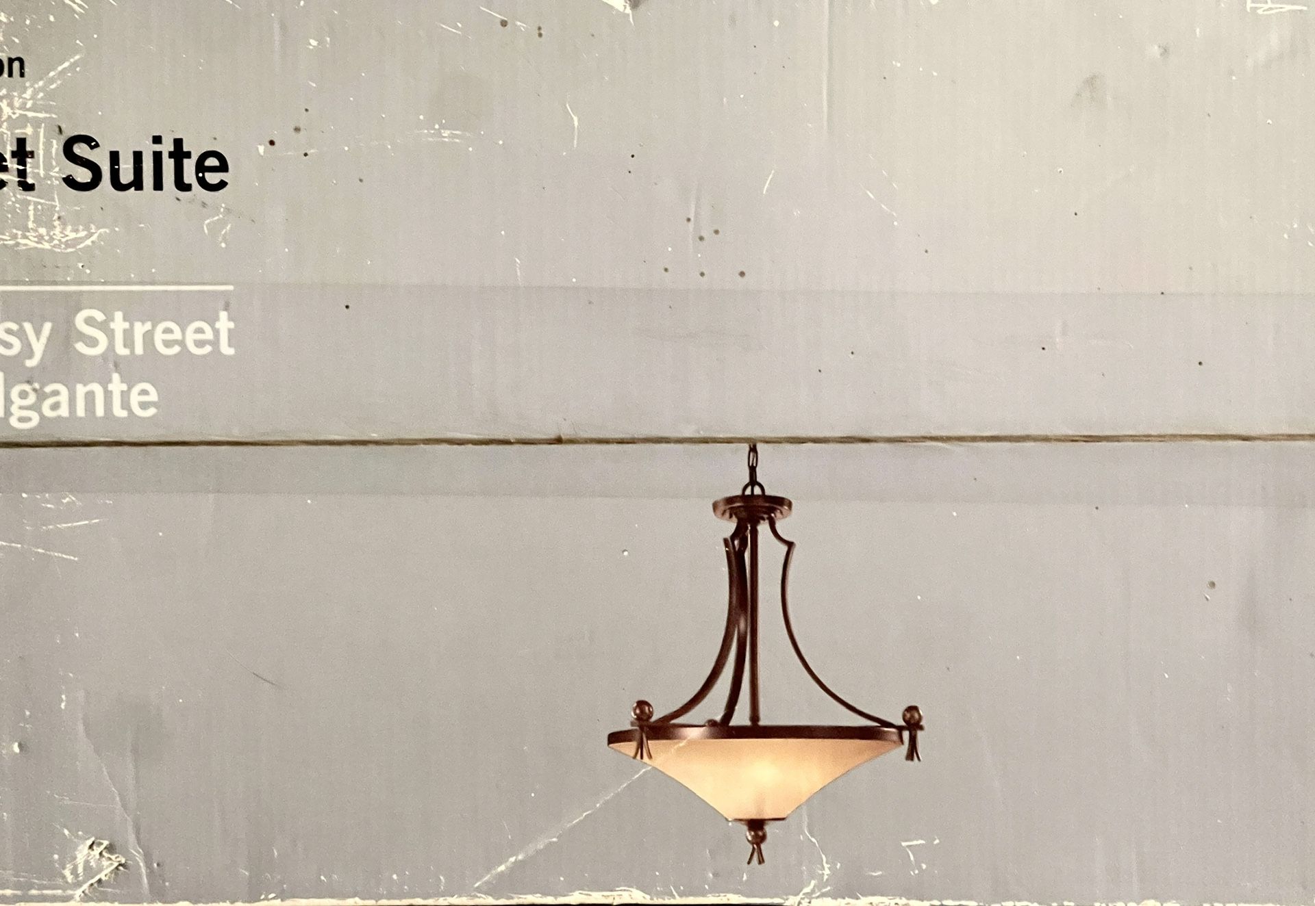 24” Pendant Chandelier In Bronze