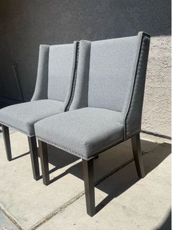 Grey Dining Chairs With Wood Base