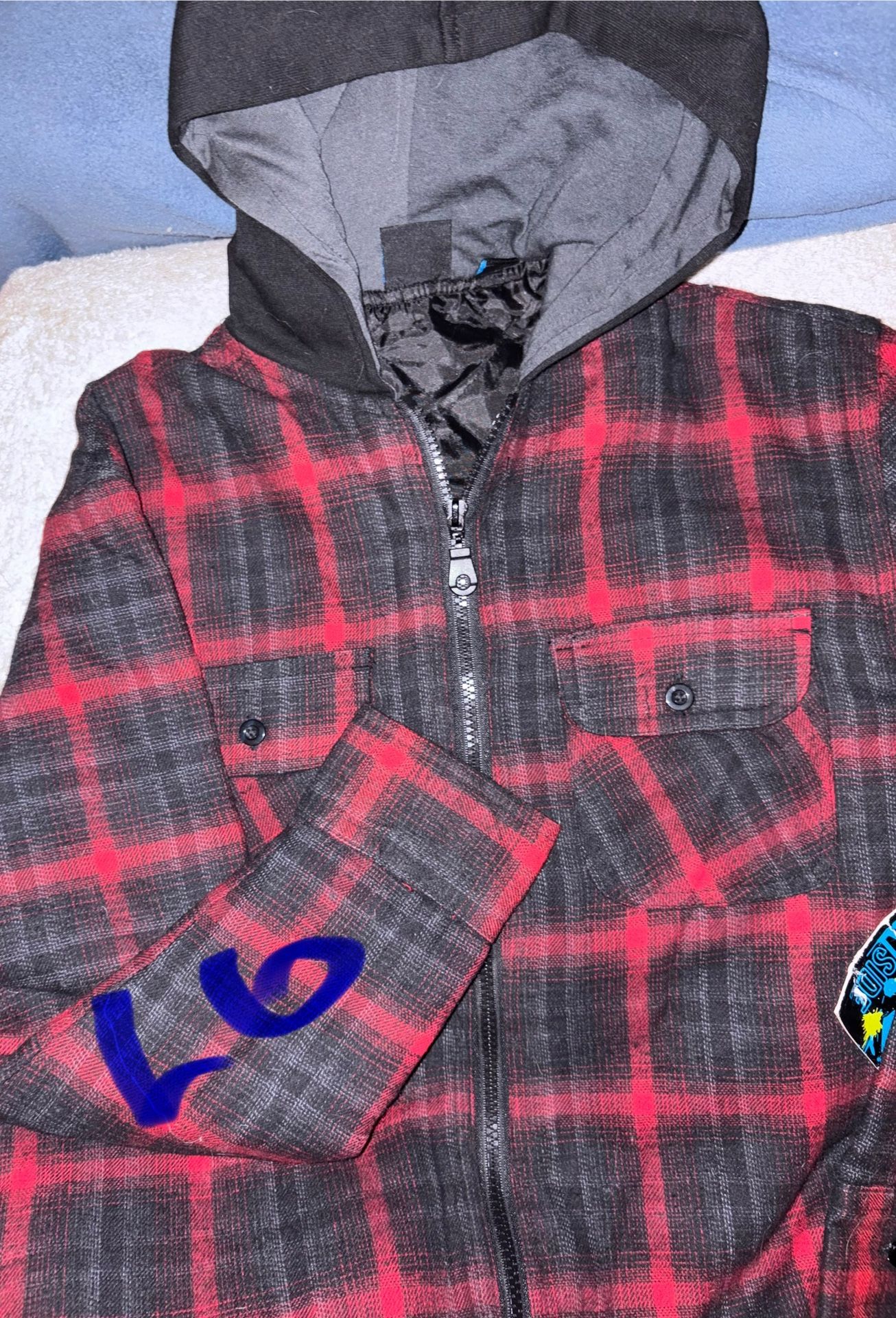 New. Boys Large Quilted Shirt Jacket