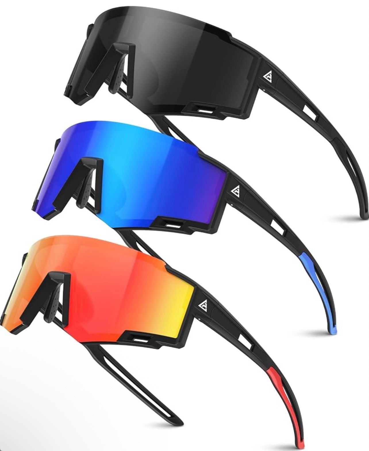 3 Pack Kids Polarized Sunglasses Youth Baseball Sunglasses for Boys Girls Age 6-14 Sports UV400 Protection SunGlasses
