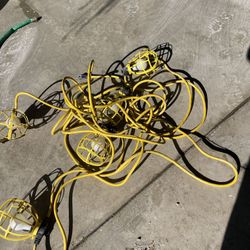 50 Foot 5 Bulb Construction String Lights