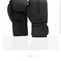 Boxing Glove FinVAN MILE PU 4.0 Boxing Gloves - Matte Black 12 0z